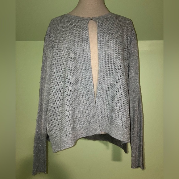 Anthropologie NEW silver Troubadour cardigan sweater M with tags $148 retail - Picture 1 of 5